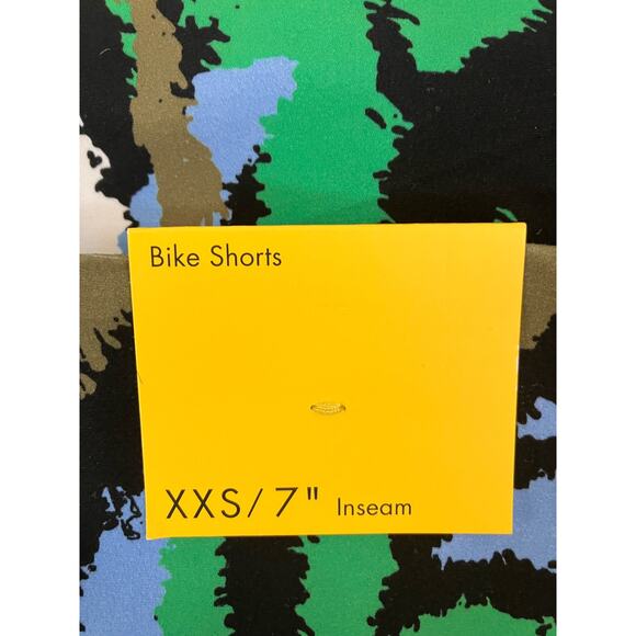 New Diane Von Furstenberg Black Blue Green Disco Zebra Bike Shorts XXS - Picture 3 of 6